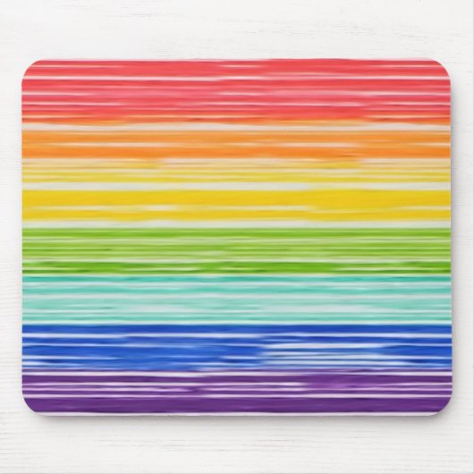 Unsaubere Regenbogenstreifen Mousepad (Vorne)