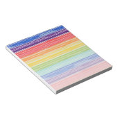 Unsaubere Regenbogenstreifen Notizblock (angewinkelt)