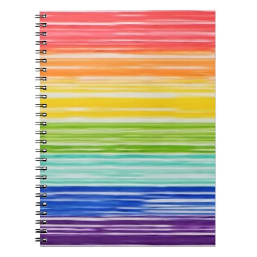 Unsaubere Regenbogenstreifen Notizblock (Vorderseite)