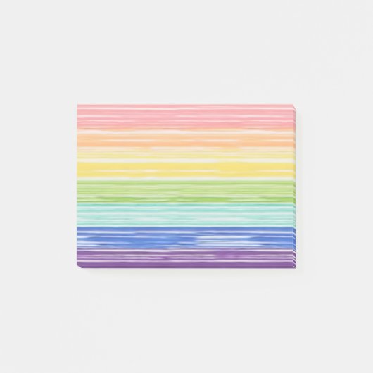 Unsaubere Regenbogenstreifen Post-it Klebezettel (Vorderseite)