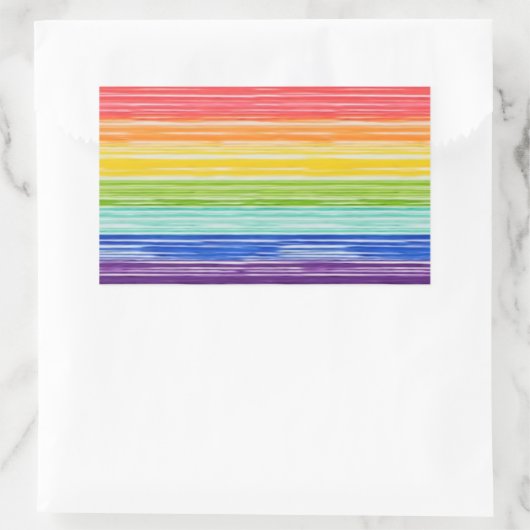 Unsaubere Regenbogenstreifen Rechteckiger Aufkleber (Tasche)