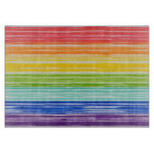 Unsaubere Regenbogenstreifen Schneidebrett (Vorderseite)