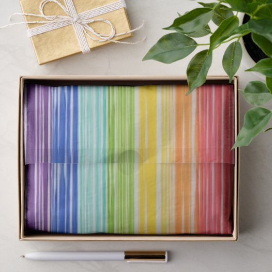 Unsaubere Regenbogenstreifen Seidenpapier (Geschenk)