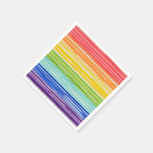 Unsaubere Regenbogenstreifen Serviette (Ecke)