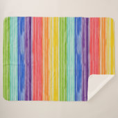 Unsaubere Regenbogenstreifen Sherpadecke (Vorderseite (Horizontal))