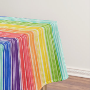 Unsaubere Regenbogenstreifen Tischdecke