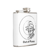 Unscharf. Fotografen-Flasche Flachmann (Rechts)