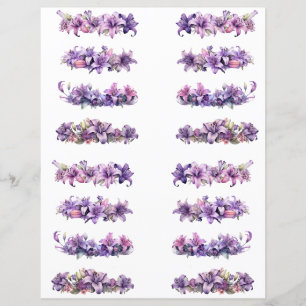 Unscharf geschnittene Lilies Border Lila