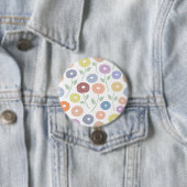 Unschärfe Blume Lg Muster Pastell auf Weiß Button (Beispiel)