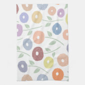 Unschärfe Blume Lg Muster Pastell auf Weiß Geschirrtuch (Vertikal)