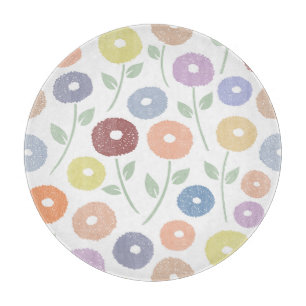 Unschärfe Blume Lg Muster Pastell auf Weiß Schneidebrett