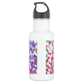 Unscharfe Blume Trinkflasche (Rückseite)