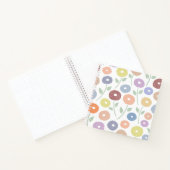 Unschärfe-Blumen-2-Wege-Muster Pastell auf Weiß Notizblock (Innenseite)