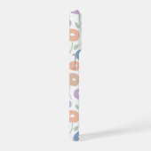 Unschärfe-Blumen-Wiederholungsmuster Pastell auf W iPhone Hülle (Rechte Seite)