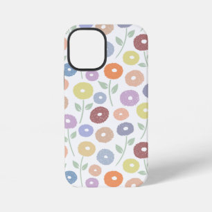 Unschärfe-Blumen-Wiederholungsmuster Pastell auf W iPhone 12 Mini Hülle