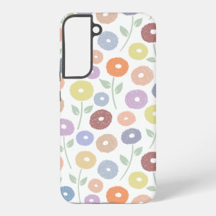 Unschärfe-Blumen-Wiederholungsmuster Pastellfarben Samsung Galaxy Hülle