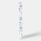 Unschärfe-Blumenmuster Blau auf Weiß Case-Mate iPhone Hülle (Rückseite / Links)