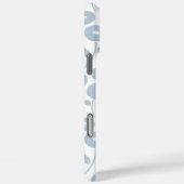 Unschärfe-Blumenmuster Blau auf Weiß Case-Mate iPhone Hülle (Rückseite / Rechts)