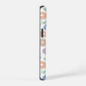 Unschärfe-Blumenmuster Pastell auf Weiß iPhone 15 Hülle (Rechte Seite)