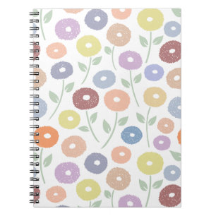 Unschärfe-Blumenmuster Pastell Notizblock
