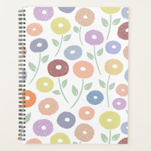 Unschärfe-Blumenmuster Pastell Planer