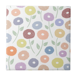 Unschärfe-Blumenmuster-Pastellfarben Fliese