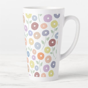 Unschärfe-Blumenmuster Pastelltöne auf Weiß Milchtasse