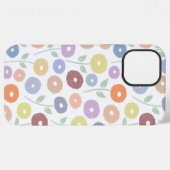 Unschärfe-Blumenmuster-Rpt-Pastell auf Weiß iPhone Hülle (Rückseite (Horizontal))