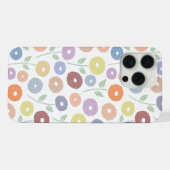 Unschärfe-Blumenmuster-Rpt-Pastell auf Weiß iPhone Hülle (Rückseite (Horizontal))