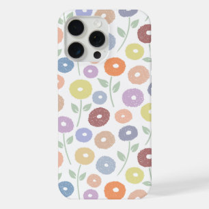 Unschärfe-Blumenmuster-Rpt-Pastell auf Weiß iPhone 15 Pro Max Hülle