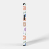 Unschärfe-Blumenmuster-Rpt-Pastell auf Weiß iPhone Hülle (Rechte Seite)