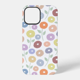 Unschärfe-Blumenmuster-Rpt Pastell auf Weiß iPhone 12 Pro Hülle