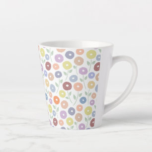 Unschärfe-Blumenmuster-Rpt Pastell auf Weiß Milchtasse