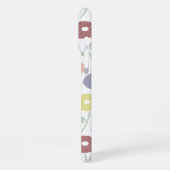 Unschärfe-Blumenmuster-Rpt-Vergangenheitsfarben au iPhone Hülle (Linke Seite)