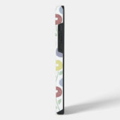 Unschärfe-Blumenmuster-Rpt-Vergangenheitsfarben au iPhone Hülle (Linke Seite)