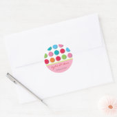 Unscharfe Farbdisco Dots Fun Gastgeschenk Sticker (Umschlag)