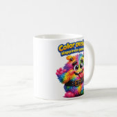 Unscharfe Farbige "Sache" Kaffeetasse (VorderseiteRechts)