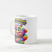 Unscharfe Farbige "Sache" Kaffeetasse (Vorderseite Links)