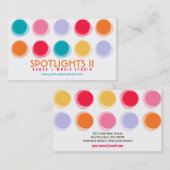 Unscharfe Farbpunkte Retro Pop Fun Visitenkarte (Vorne/Hinten)