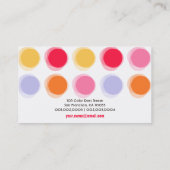 Unscharfe Farbpunkte Retro Pop Fun Visitenkarte (Rückseite)
