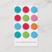 Unscharfe Farbpunkte Retro Pop Fun Visitenkarte (Rückseite)