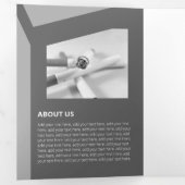 Unscharfe graue Corporate Flat-Formen Dreifach Gefaltete Karte (Innen Erste Seite)