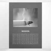 Unscharfe graue Corporate Flat-Formen Dreifach Gefaltete Karte (Innenseite Mitte)