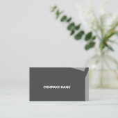 Unscharfe graue Corporate Flat-Formen Visitenkarte (Stehend Vorderseite)