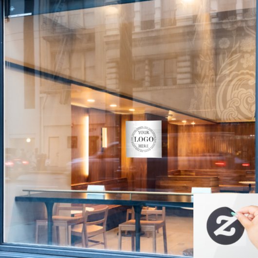 Unscharfe, graue Hintergrundbilder für Social-Medi Fensteraufkleber (Café-Fenster)