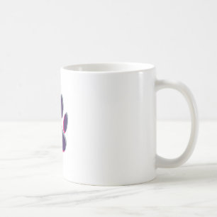 Unschärfe Hundepfotenabdruck Kaffeetasse