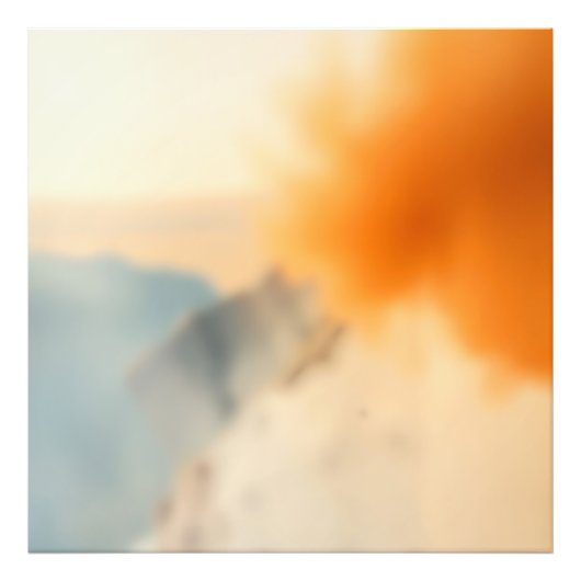 Unschärfe Kunst Neutral Warm Abstrakt Fotodruck (Vorne)