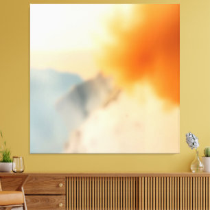 Unschärfe Kunst Neutral Warm Abstrakt Leinwanddruck