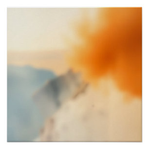 Unschärfe Kunst Neutral Warm Abstrakt Poster