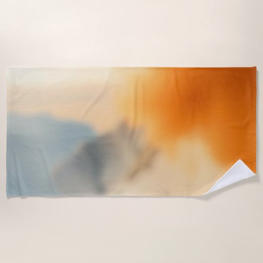 Unscharfe Kunst Neutral Warm Abstrakt Strandtuch (Vorderseite)